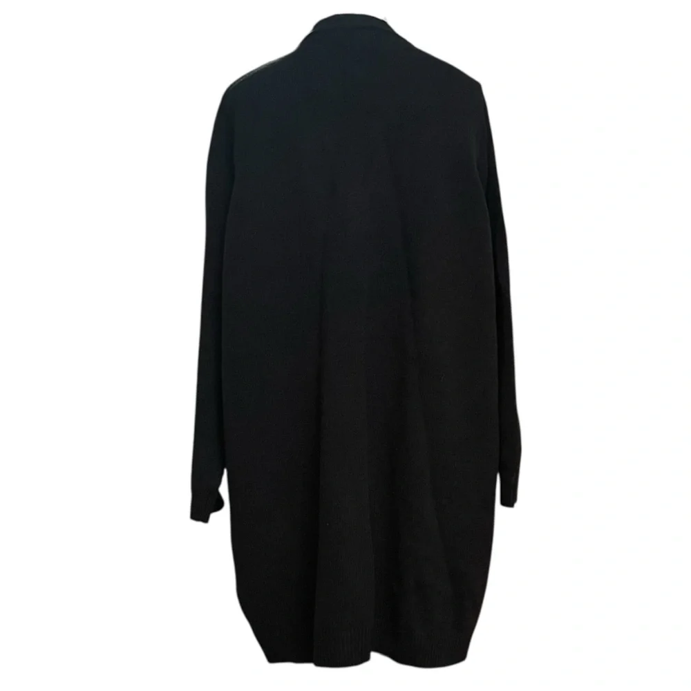 89th & Madison Metallic Open Cardigan 2X Black Gray Longline +Size Chic Layer‎ - Picture 5 of 9